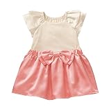 ベビー女の子ドレス、夏半袖パーティードレスwith Bowknot US サイズ: 95 カラー: ピンク