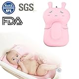 ベビー　バスマット　新生児 シャワー スポンジマット　お風呂マット　赤ちゃん浴ベッド　動物　可愛い　フローティ　キッズ 防水 　 (ウサギ)