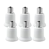 Minger E12 to E26/E27 Adapter, Lamp Base Converter ,Converts Chandelier E12 Socket to E26/E27 Medium
