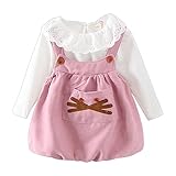 Cutelove　トップス+ドレス2点セット　長袖　コットン　綿　女の子　ガールズ　赤ちゃん　春　秋　可愛い　素敵　カジュアル　普段着洋服　韓国