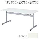生興 テーブル FGX型会議用テーブル W1500×D750×H700/脚間L1332 T字脚タイプ FGX-1575KK ホワイト