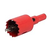 uxcell　ホールソー　高速度鋼　バイメタル カッターツール　レッド　26mm切削直径　M42 HSS