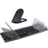 Bluetooth キーボード折りたたみ式 ワイヤレス キーボード タッチパッド搭載 ワンタッチ切替接続3台 タブレットキーボードWindows iOS Andriod対応 Type-C充電式 ブルートゥース キーボード iPad/ノー/PC/パソコン/タブレット/スマホ用 英語レイアウト