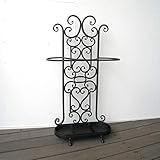 曲線デザインと猫脚が優雅な印象の傘立て