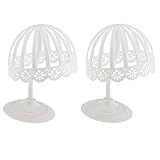 Perfk 2個 高品質 プラスチック製 赤ちゃん 帽子 かつら ディスプレイ ホルダー ラック スタンド 全2サイズ - 頭囲約40cm