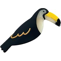 オニオオハシ（試作）　ヘアクリップ　夏のヘアクリップ　ピンク すぐ届く☆Coucou Suzette(ククシュゼット) Big Toucan