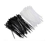 Mudder 6 Inch Nylon Cable Ties in Black and White, 200 Pieces [並行輸入品]