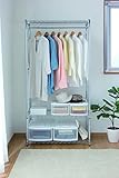 ハンガーラック 服 洋服 収納 ハンガーパイプ メタルシェルフワードローブ