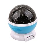 Prawey（TM） 星空プロジェクターランプ回転式はキッズ子供ベビールームIC883331のためのロマンチック点滅スター・ムーンスカイプロジェクターLED照明