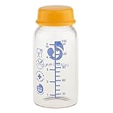 Dovewill 赤ちゃん　ベビー用　ガラスミルクボトル　哺乳びん　哺乳瓶　蓋付き　150ml　3色選べる - 黄