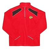 Chicago BlackhawksレッドCarom 1 / 4 Zip冷却装置マイクロフリースジャケット S レッド