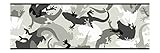 York Wallcoverings CK7799BSMP Candice Olson Kids Camo 8 X 10 Wallpaper Memo Sample, Black/Gray [並行輸入