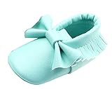 (コ-ランド) Co-land 子供靴 ベビーシューズ フォーマルシューズ 歩行靴 新生児 女児 赤ちゃん用 多色展開 無地 蝶結び飾り 発表会 結婚式 (12, Bミント)