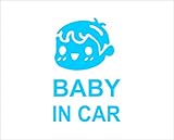 ノーブランド 青 BABY IN CAR 男の子 Boy 子供 シール ステッカー デカール