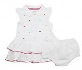 Little Me リトルミー ワンピース ブルマ付き ベビー ノースリーブ 鹿の子 白&ハート刺繍 24M (83-86cm) [並行輸入品]