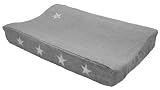 Taftan Stars Silver Changing Pad Cover 72 x 44cm (Grey) by Taftan