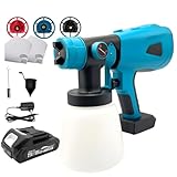 マキタ makita 互換 充電式 スプレーガン バッテリー 充電器セット エアーガン 塗装 塗装ガン塗装機 塗料 塗料用 カップ 小型 スプレー コードレス 電動 18V 14.4V 18ボルト 14.4ボルト 対応 (バッテリー1個＋充電器セット)