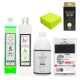 スパシャン SPASHAN セット アイアンバスターフォーム&シャンプー 500ml カーシャンプー 中性 水アカバスター5 アイアンバスター8 クレイタオル スポンジBOB マルチタオル セットC バケツ洗車可能 spsn-242