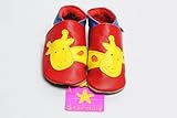 英国製カーフレザーベビーシューズ】《キリンのジョージ/赤 George giraffe/red　》 (M)