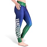NHL Vancouver Canucksレディースグラデーションプリントレギンス L ブルー