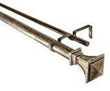 BCL Draperyハードウェア125dsq28s Trumpeted正方形カーテンロッドセット