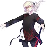 RUIBOCOS Fate/Grand Order アルトリア ペンドラゴン Saber 印象長袖Tシャツ 半袖Tシャツ コスプレ衣装 男女兼用 春夏服 (長袖Tシャツ,XXL)
