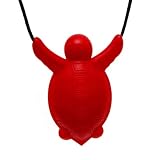 ベイビーおしゃぶり/感覚/オーラルモーター Siliconies Turtle Chewable Necklace (Red)