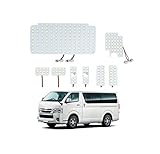 YMS PARTS ハイエース200系 4型/5型 スーパーGL用 led ルームランプ 8点セット カスタムパーツ 200系ハイエース/レジアスエース200系(KDH200/TRH200系) 標準/ワイドボディ 4型/5型 ホワイト 車種専用設計 YMS PARTS(ハイエース200系 4型/5型 KDH200/TRH200系)