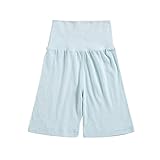 DWSIOOW　キッズ　ベビー服　メッシュパンツ　腹巻き付きパンツ　夏のベビー肌着　綿100%　ハーフパンツ　シンプル　カジュアル　男の子　女の子　スパッツ　ショートパンツ　通園 通学 ルームウェア　