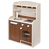 木製 ままごとキッチン minicook(ミニクック) (組立品Ver.4 ワゴンタイプ, ブラウン)