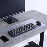 山善(YAMAZEN) デスクマット 机 マット 傷防止 デスク 保護 シート 65×30cm 1.35mm厚 ハサミでカット可 耐熱 耐冷 マウス対応 お手入れカンタン 透明 クリア DUM-6530S
