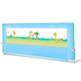 YNN ベッドフェンスベッドレールベビードロップバリアーラージベッドバッフルベッドラビングベビーキッズユニバーサル高さ78cm 150/180/200cm (色 : Blue, サイズ さいず : 1