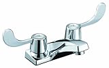 Aqua Plumb 1550301 ab1953 4インチ2ハンドルポリッシュクローム浴室Handicap蛇口withプラスチックグリッドドレイン