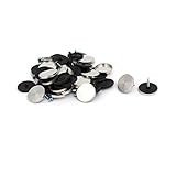 uxcell ミラースクリューネイル プラスチック ステンレス 30 x 24mm 3.5mmダイアスレッド 28個入り