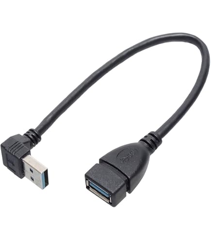 Amazon.co.jp: 変換名人 USB3.0 延長ケーブル 20cm [ Aオス端子・上L型
