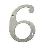 Deltana RN6-6U15 Solid Brass 6-Inch House Number 6 Board by Deltana