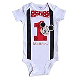 Perfect pairz Baby Boys 1st Birthday Outfit Mickeyマウスボディスーツ