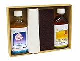 リボス ケアセット[中性ナチュラルクリーナー トレナ(0.1L)・床・家具用ポリッシュオイル ドライアデン(0.1Ｌ)・研磨スポンジ・コットンウエス(布)...