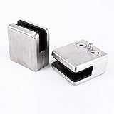 ステンレス鋼製 高耐久ガラスクリップ 汎用棚受金物 ガラスクランプ ガラスブラケットホルダー 4個セット