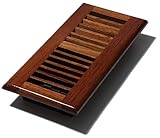 Decor Grates WLC410-N 4-Inch by 10-Inch Wood Floor Register, Solid Cherry Natural [並行輸入品]