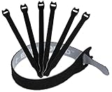 ENVISIONED Reusable Cable Ties 30 Pack - 1/2" x 8" (Black) [並行輸入品]