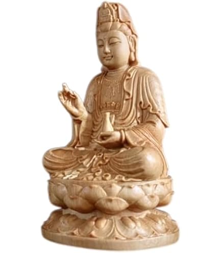 Amazon｜海宇工芸(kaiu art) 【八臂弁財天（弁才天）】 白檀 丸型 香合