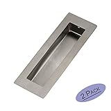 goldenwarm長方形Flush Recessedスライドドアプルハンドル隠し隠しネジ6 in x 2 in x 0.6 in Brushedニッケルステンレススチール Rectangular:6