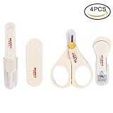 Pretty See　ベビー爪切り　4-in-1　爪クリッパーセット　赤ちゃん用　爪キット　マニキュアツール　ホワイト
