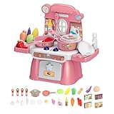 【2025年版】キッチンセット おままごとキッチン レジおもちゃ 24点セット ままごとごっこ レジスターセット キッチン プレイセット お店屋さん スーパーマーケット ミニ 食器セット ごっこ遊び 食器おもちゃ 料理セット 教育玩具 台所 幼稚園 女の子 誕生日プレゼント