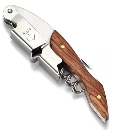 ハケ付き 木柄コルクスクリュー 木製ハンドル ワインオープナー Amazon.co.jp: Tezzorio Tスタイル コルクスクリュー ワイン