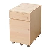 山善(YAMAZEN) デスクサイドワゴン キャスター付き 高さ58.5cm ナチュラル TC-1060(NA)