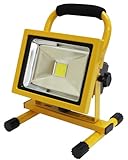 20W 充電式 LED投光器 昼光色 (約6500K) 防水 5時間稼働