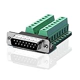 SIENOC DB15アダプタ　D-SUB DB15 オス 15ピンジャックポート　ブレークアウト基板コネクタ