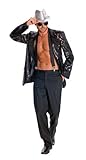 Rubie's Costume Deluxe Men's Black Sequin Jacket Black Large Costume [並行輸入品]